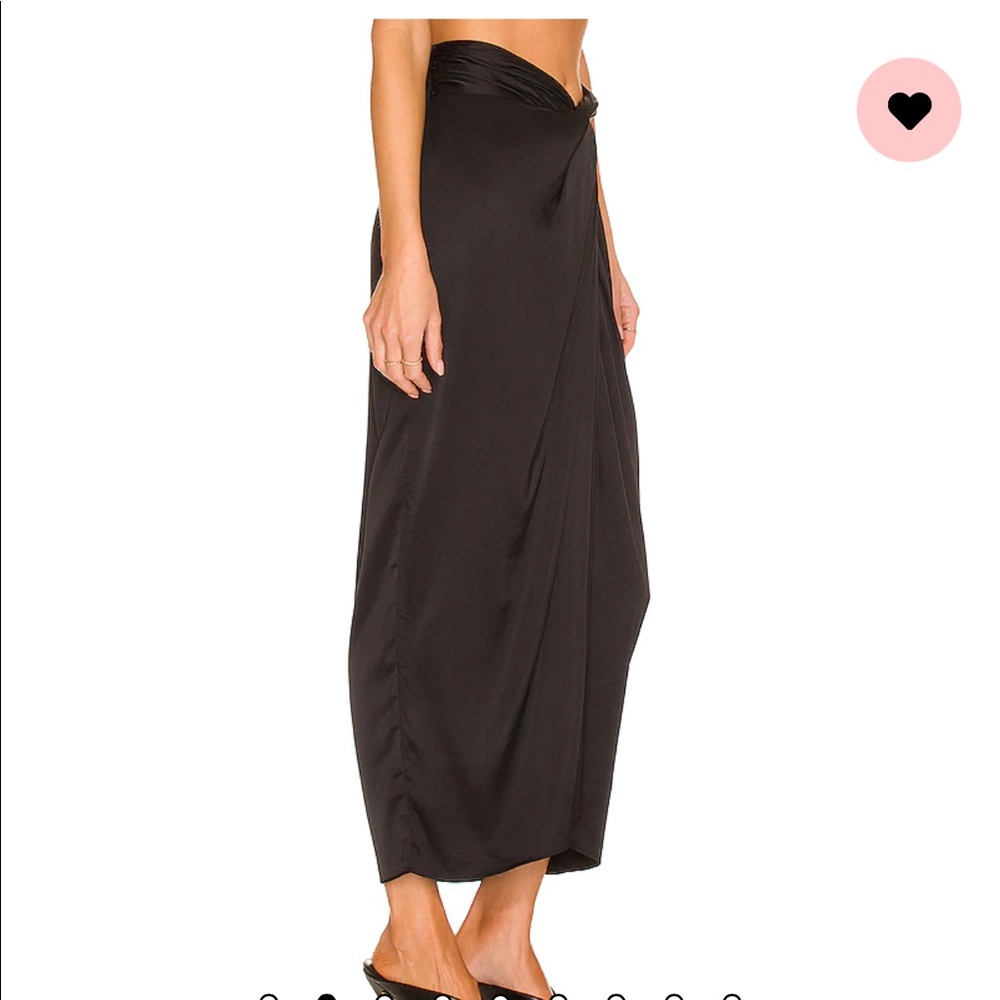 L'Academie Black Draped Maxi Skirt - Picture 2 of 4